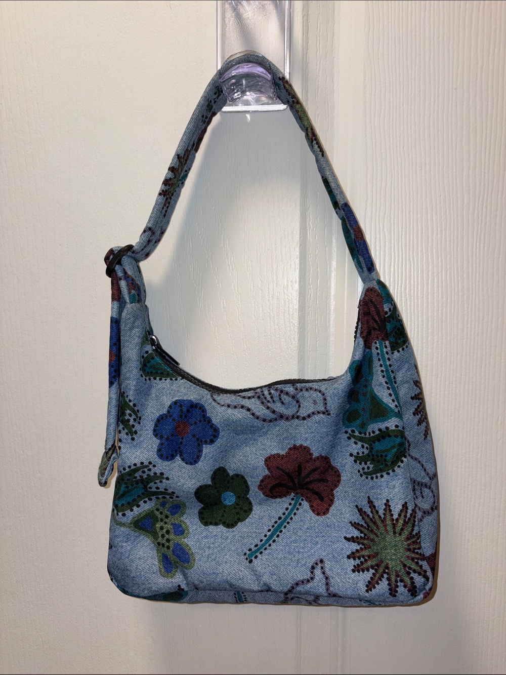 Baggu Mini Nylon Shoulder Bag - Digital Denim Birds